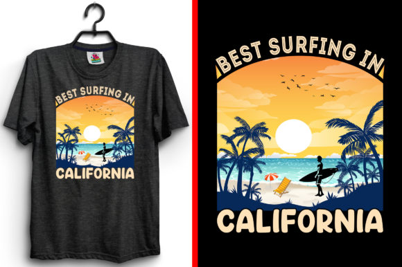 Best Surfing in Summer T-Shirt Design Graphics