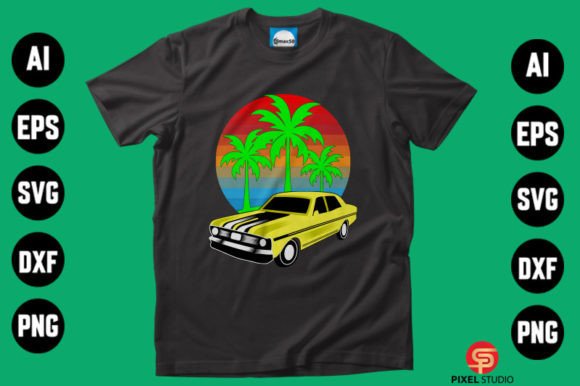 Car Summer T-Shirt Design