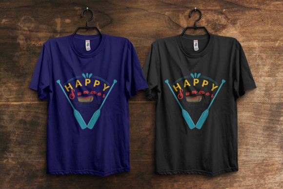Happy Summer T-Shirt Design Template