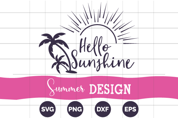 Hello Sunshine T Shirt Design Graphics & Print Templates