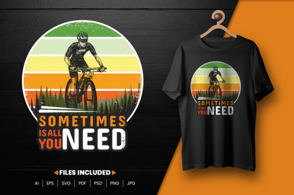 Mountain Extream Biker T-shirt Design: Graphics and Print Templates for Branding