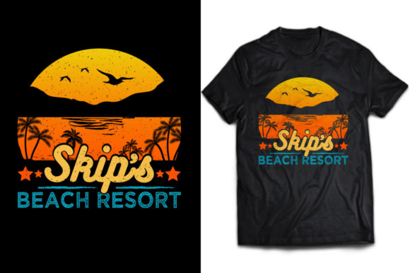 Skips Beach Resort T-shirt Graphic: Graphics and Print Templates