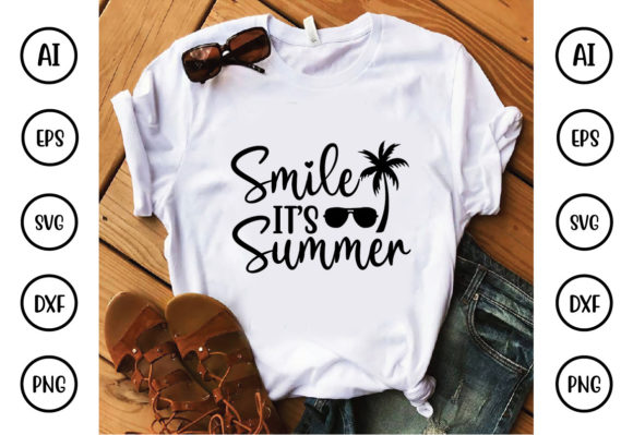 Smile It’s Summer Svg Design: Graphics for T-Shirt Designs