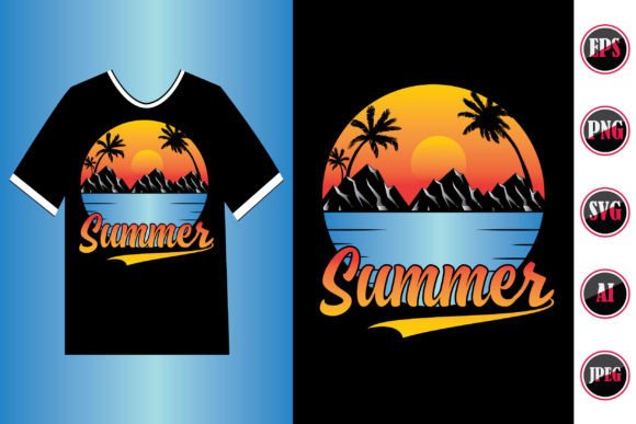 Summer Beach T-shirt 2 Graphics