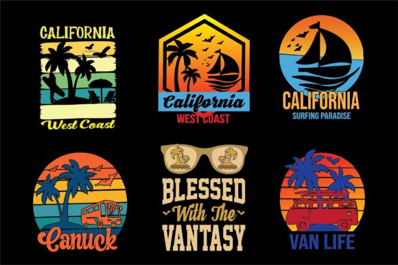 Summer Sunset Vintage T-Shirt Bundle