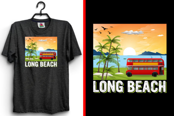 Summer T-Shirt Design Long Beach