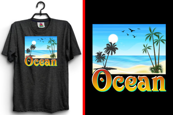 Summer T-Shirt Design Ocean Graphics and Print Templates