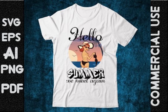 Summer T Shirt Illustrator Print