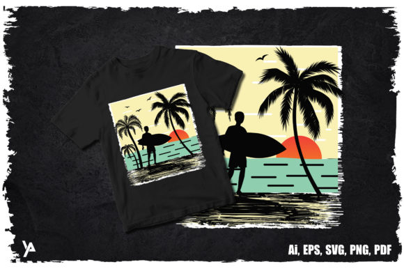 Summer Unique T-shirt Graphics for Print Templates