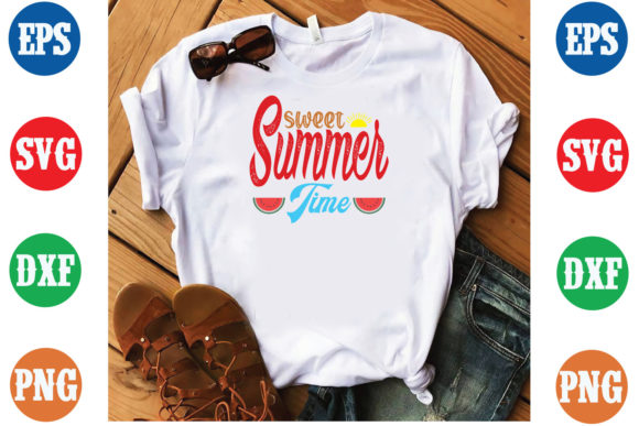 Sweet Summer Time TShirt Design Template